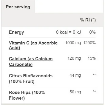 Vitamin C 1000mg. Bioflavonoids / 250 Tabs. / 250g - BioTech USA