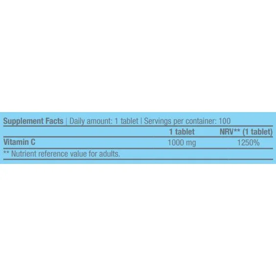 Vitamin C 1000mg. Bioflavonoids / 100 Tabs. / 100g - BioTech USA