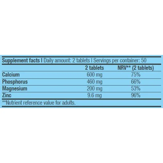 Calcium Zinc Magnesium 100 Tabs. - BioTech USA