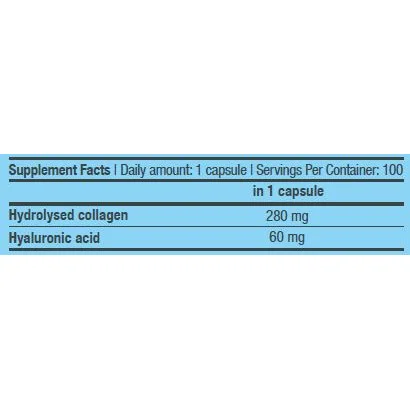 Hyaluronic & Collagen / 100 Caps - BioTech USA