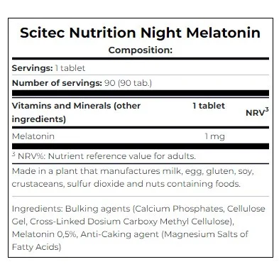 Night Melatonin / 90 Tabs - Scitec