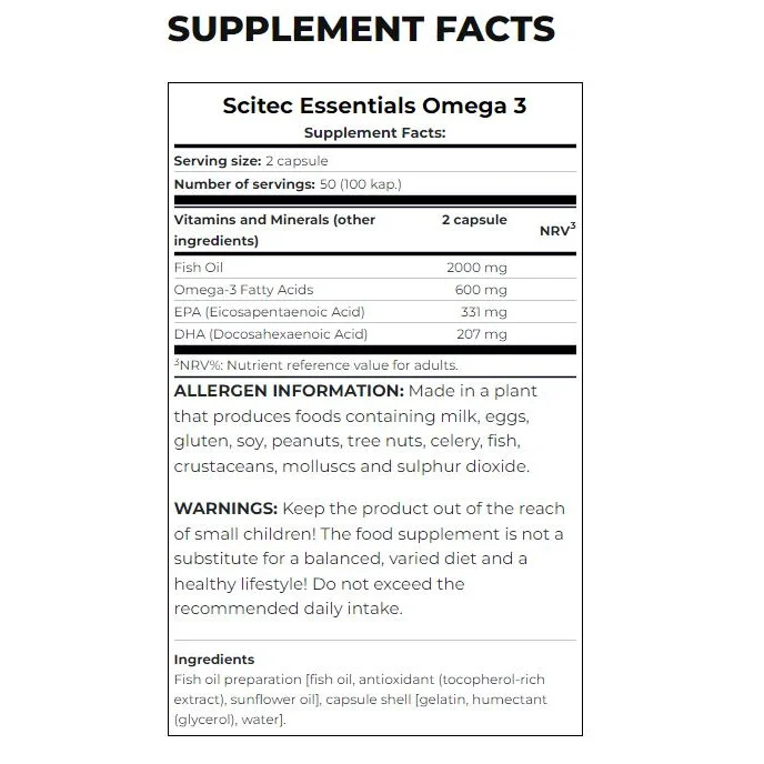 Omega-3 / 100 Caps - Scitec