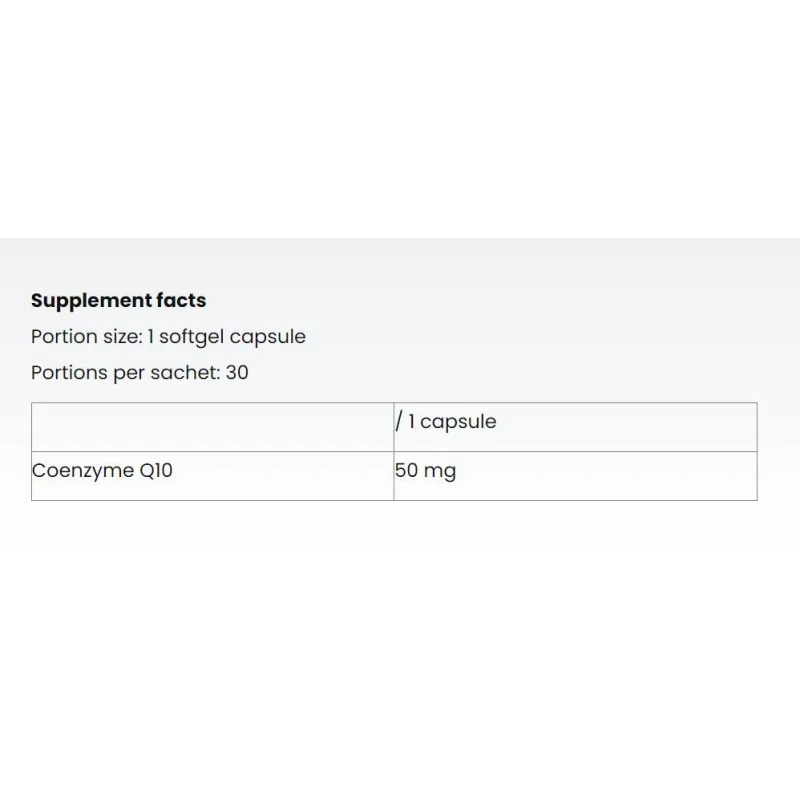 Coenzyme Q10 | CoQ10 / 30 Гел капсули, 30 дози - Nutriversum
