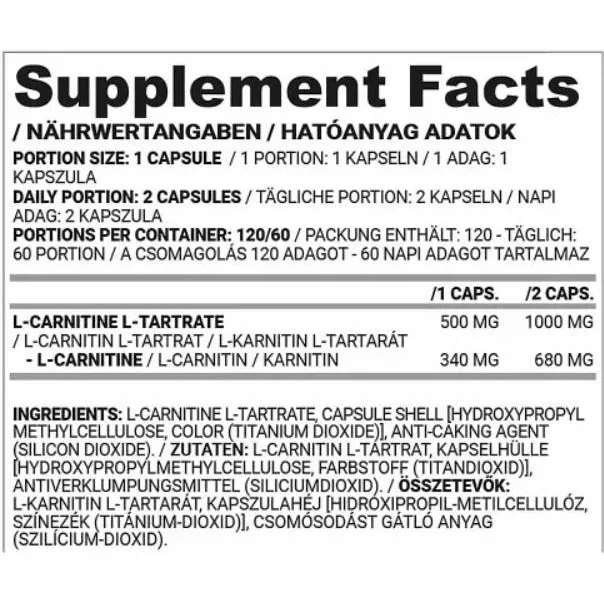 L-Carnitine Capsule for Women / 60 капсули, 60 дози - Nutriversum