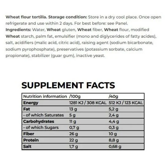 Protein Wraps - Протеинова Тортила Рап, Разфасовка 240g - Nanosupps