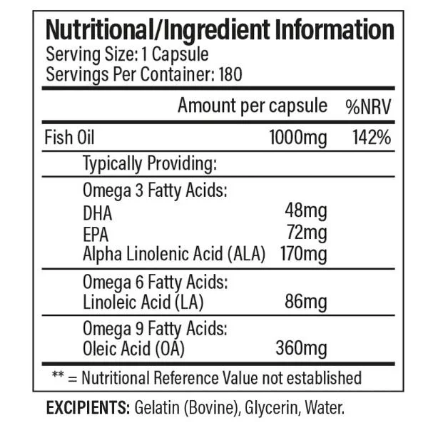 Omega 3-6-9 / 180 Гел капсули, 180 дози​ - Trained by JP