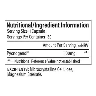 Pycnogenol 100 mg / 30 капсули, 30 дози​ - Trained by JP