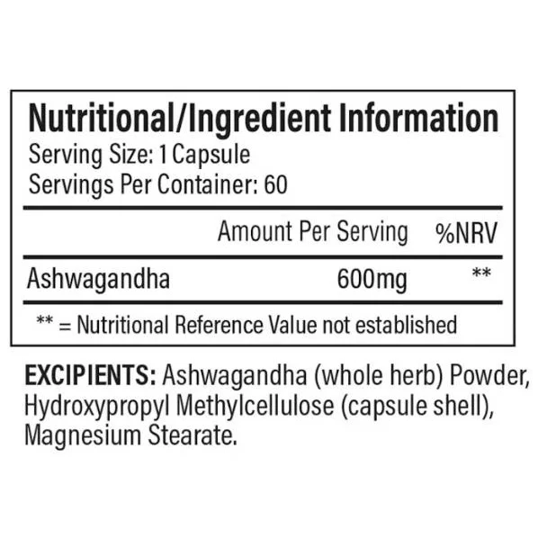 Ashwagandha KSM-66 600 mg / 60 капсули, 60 дози​ - Trained by JP