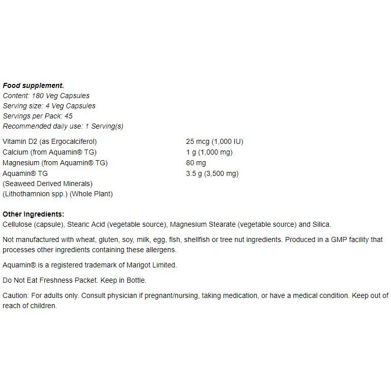 Red Mineral Algae (45 дози) / 180 капсули - NOW Foods