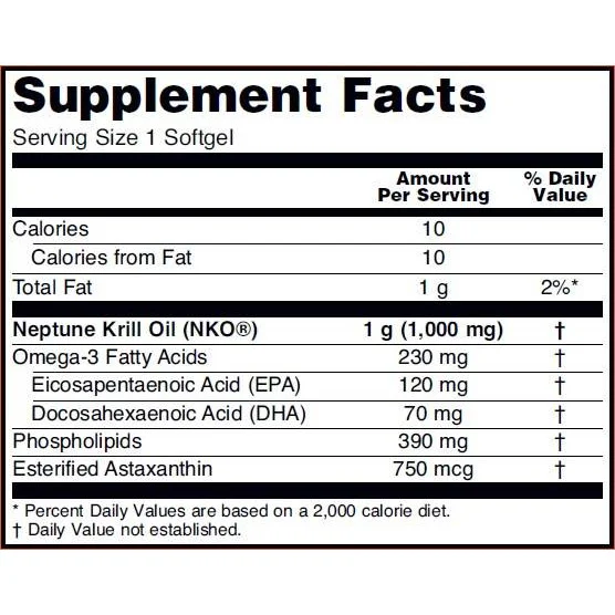 Neptune Krill Oil 1000 mg (60 дози) / 60 Гел капсули - NOW Foods