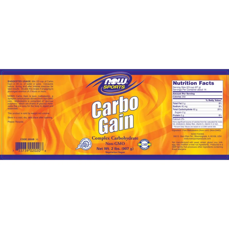 Carbo Gain / 908 грама - NOW Foods