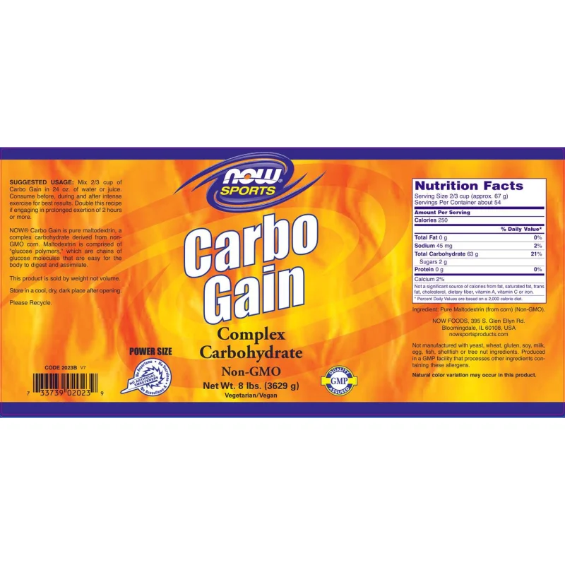 Carbo Gain / 3629 грама - NOW Foods