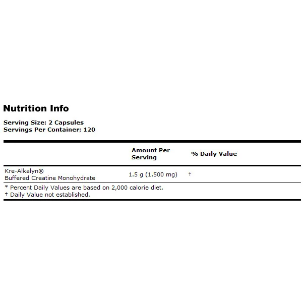 Kre-Alkalyn / 120 капсули - NOW Foods