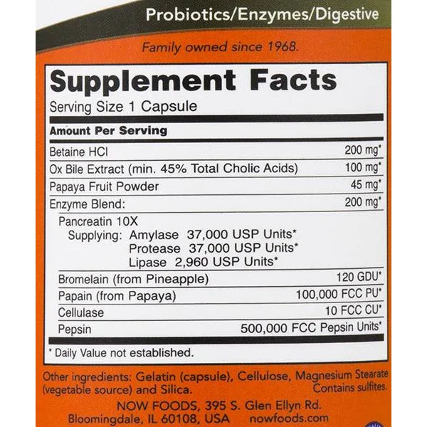 Super Enzymes (90 дози) / 90 капсули - NOW Foods