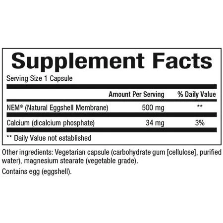 Natural Eggshell Membrane 500 mg / 60 капсули - NOW Foods