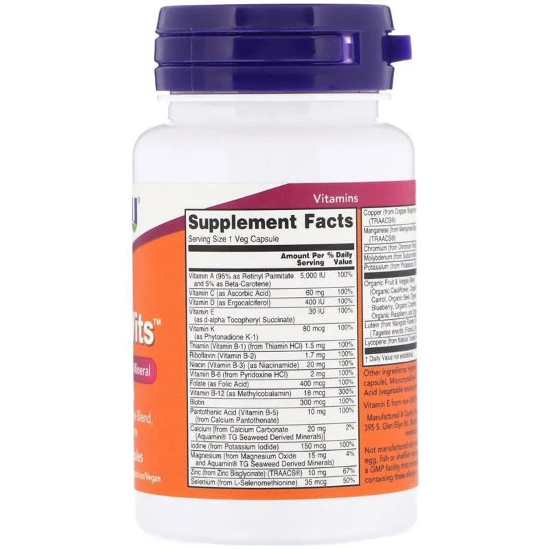 Daily Vits Multi (30 дози) / 30 капсули - NOW Foods