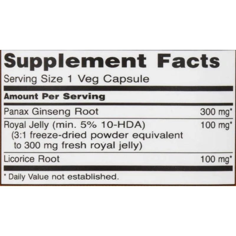 Ginseng & Royal Jelly / 90 капсули - NOW Foods