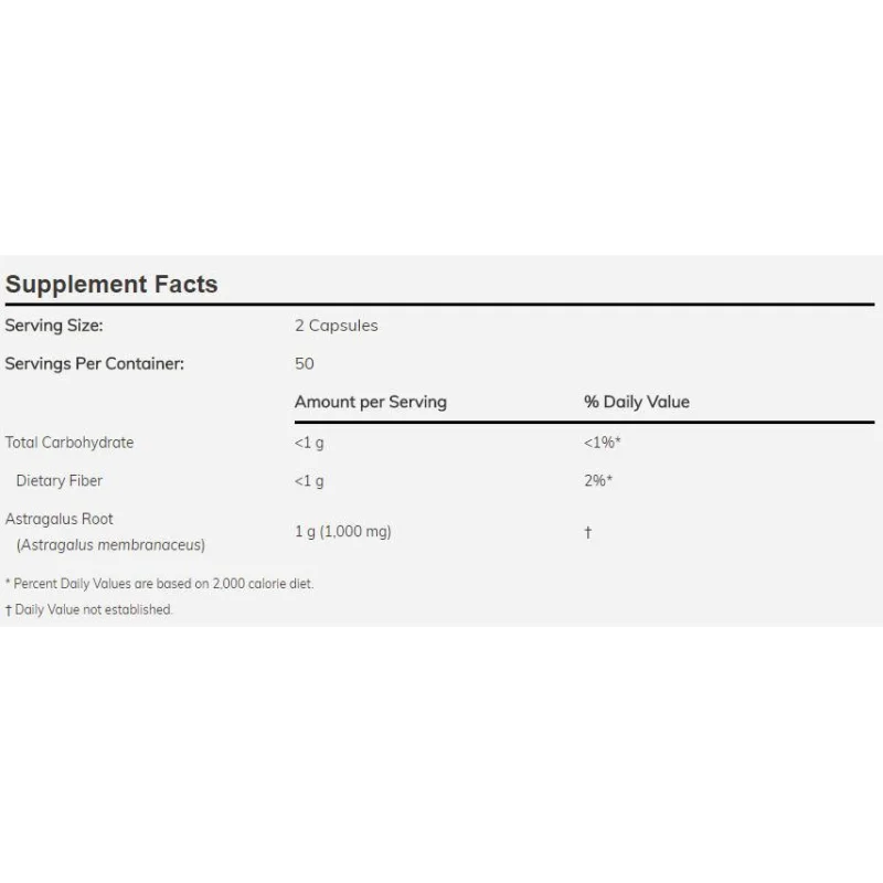 Astragalus 500 mg / 100 капсули - NOW Foods