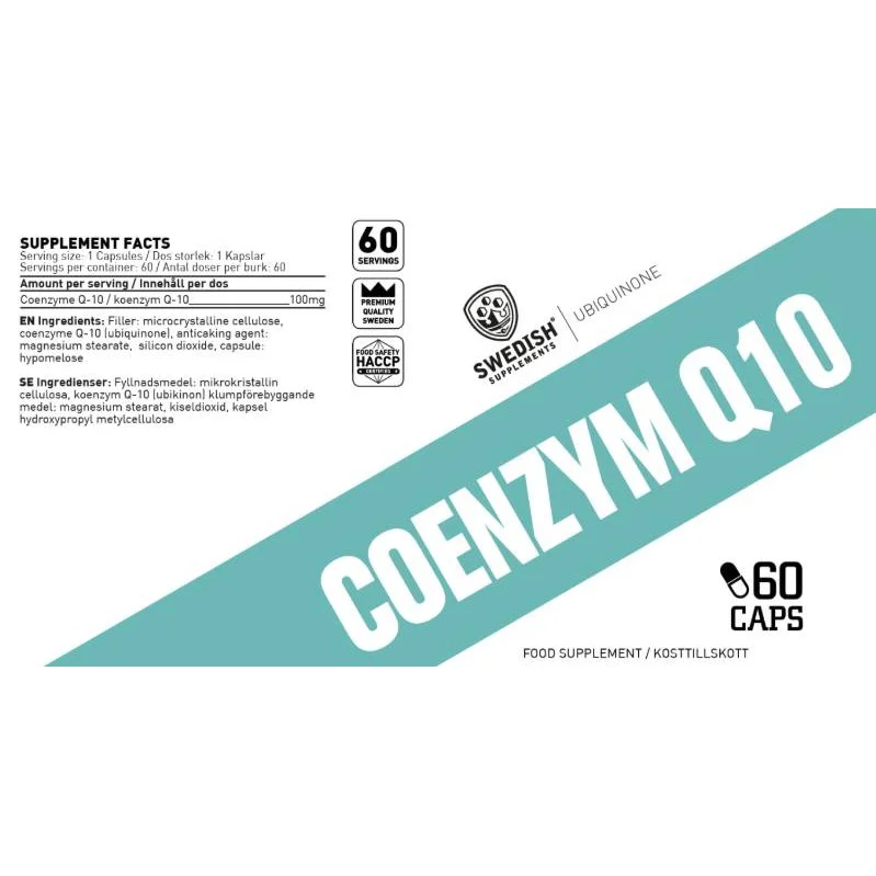 Coenzym Q10 100 mg (60 дози) / 60 капсули - SWEDISH Supplements