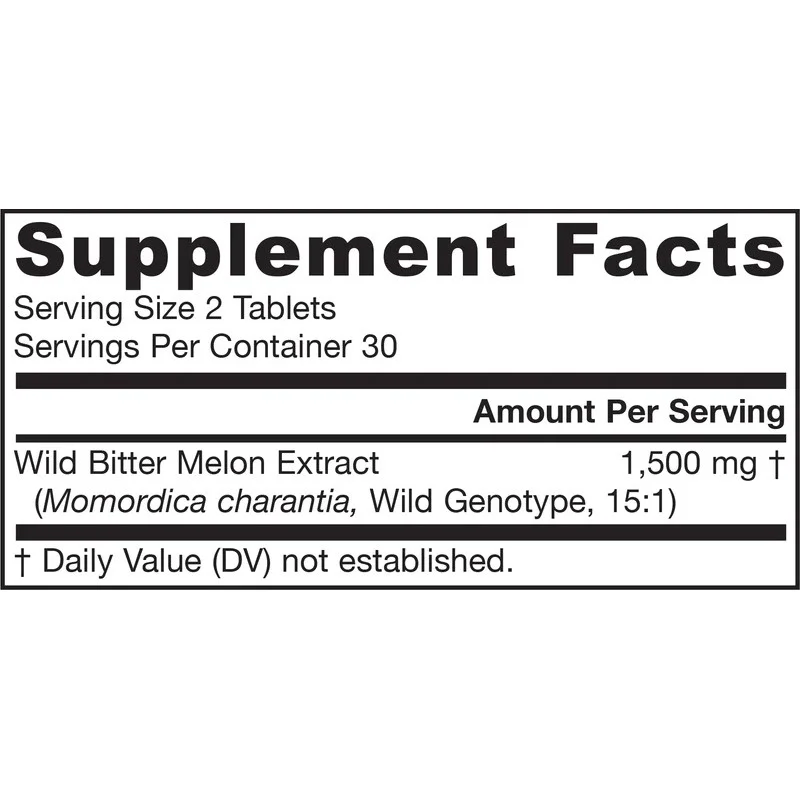 Wild Bitter Melon Extract - Екстракт от Див Горчив Пъпеш, Разфасовка 60 tabs - Jarrow Formulas