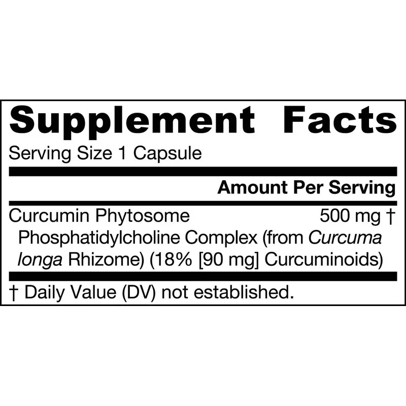 Curcumin Phytosome 500mg - Куркумин, Разфасовка 120 caps - Jarrow Formulas