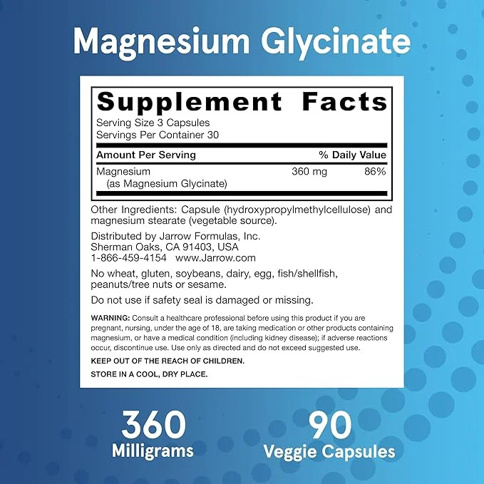 Magnesium Glycinate - Магнезиев Глицинат - Jarrow Formulas