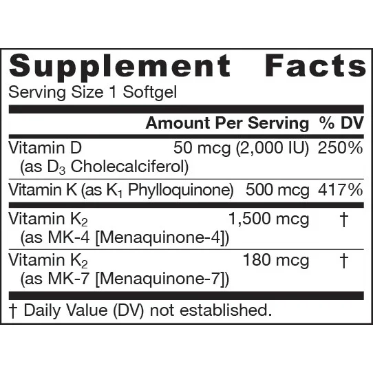 K-Right - Vitamin K Complex - Витамин К, Разфасовка 60 sgels - Jarrow Formulas