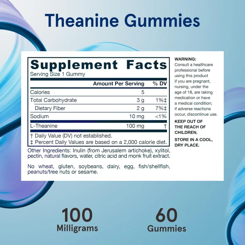 Theanine Gummies - Теанин, Разфасовка 60 gummies - Jarrow Formulas