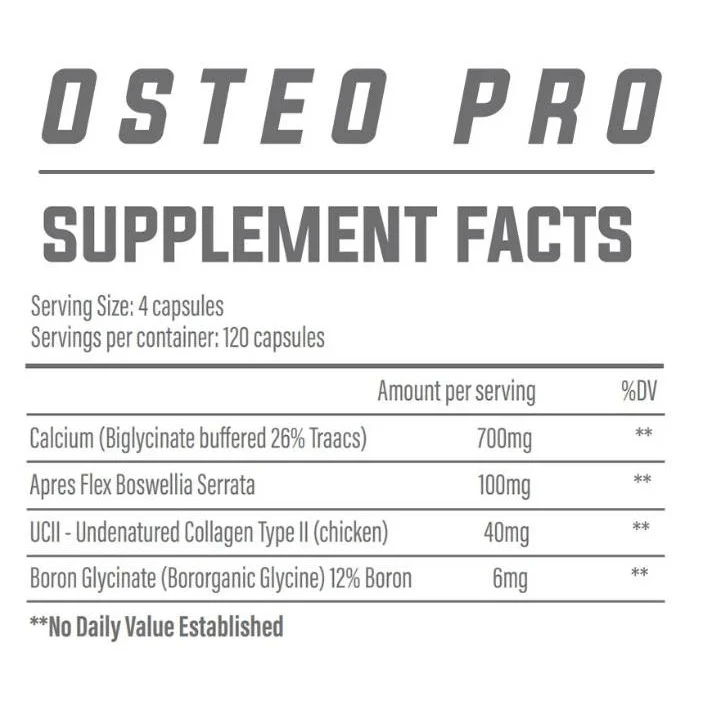 Osteo Pro | with Type 2 Collagen / 120 капсули, 30 дози​ - Trained by JP