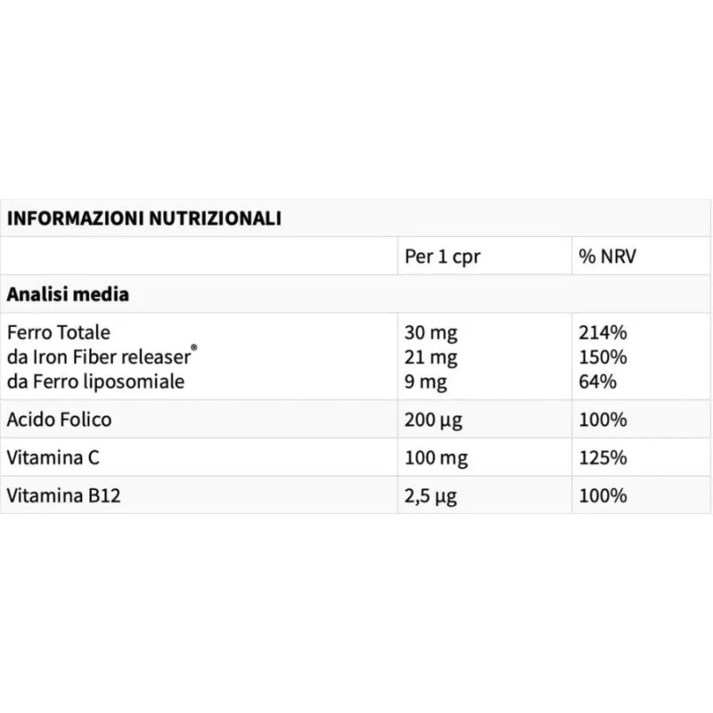 FERROFILL 30 mg | with Iron Fiber Releaser® & Liposomal Iron / 30 Таблетки, 30 дози - EthicSport