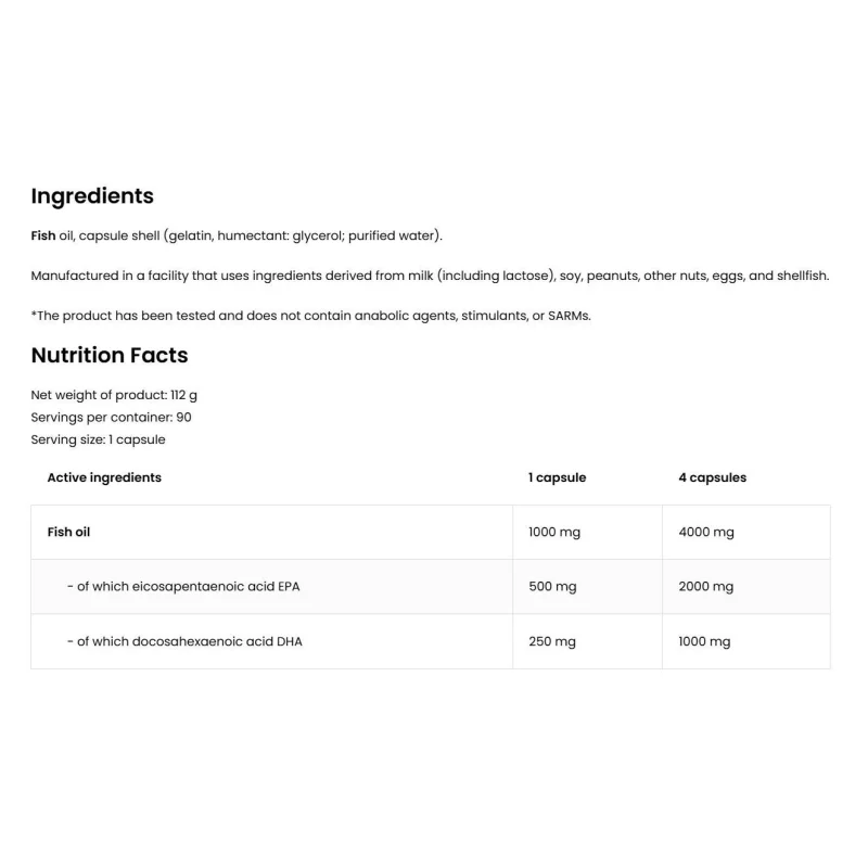 Omega 3 Ultra Concentrate (90 дози) / 90 Гел капсули - EthicSport