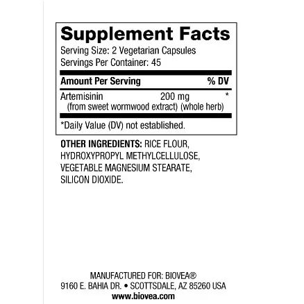 Artemisinin - Сладък Пелин, Разфасовка 90 vcaps - Biovea