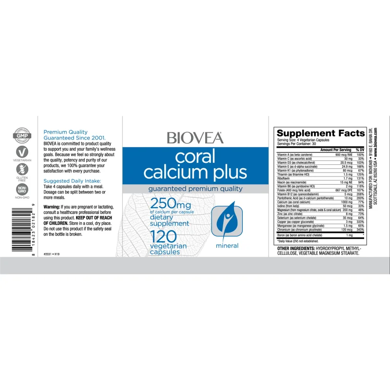 Coral Calcium Plus 1000mg - Коралов Калций - Biovea
