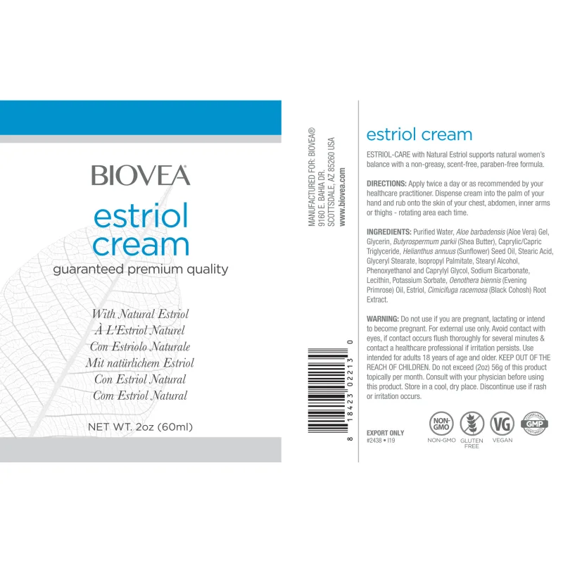 Estriol Cream, Разфасовка 60ml - Biovea