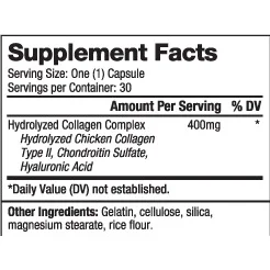 Hyaluronic Acid 40mg - Хиалуронова Киселина, Разфасовка 30 caps - Biovea