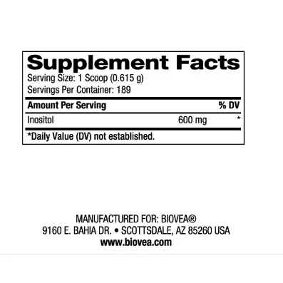 Inositol 600mg - Инозитол, Разфасовка 116.2g - Biovea