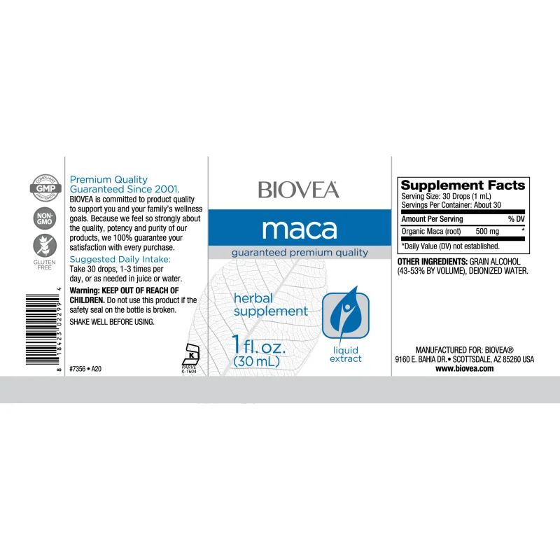 Maca Liquid Drops - Мака на Капки, Разфасовка 30ml - Biovea