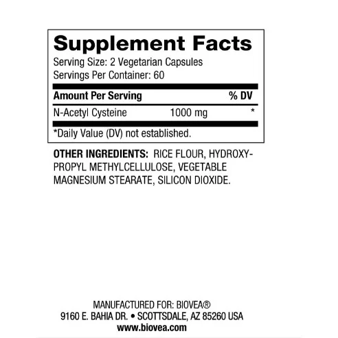 N-Acetyl Cysteine 500mg - Biovea