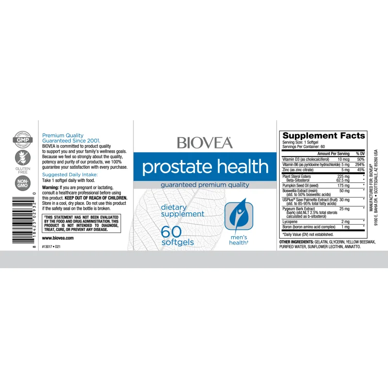 Prostate Health - Формула за Простата, Разфасовка 60 sgels - Biovea