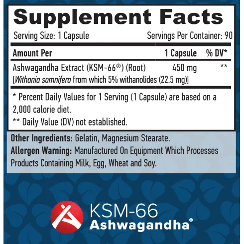 Ashwagandha KSM-66 / 90 Caps - Haya Labs