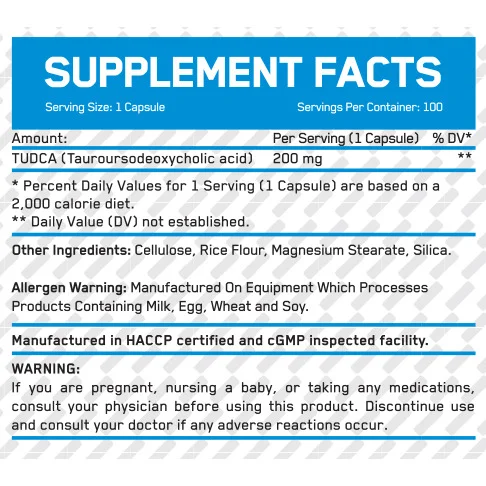 TUDCA 200 mg / 100 Vcaps (120 дози) - Everbuild