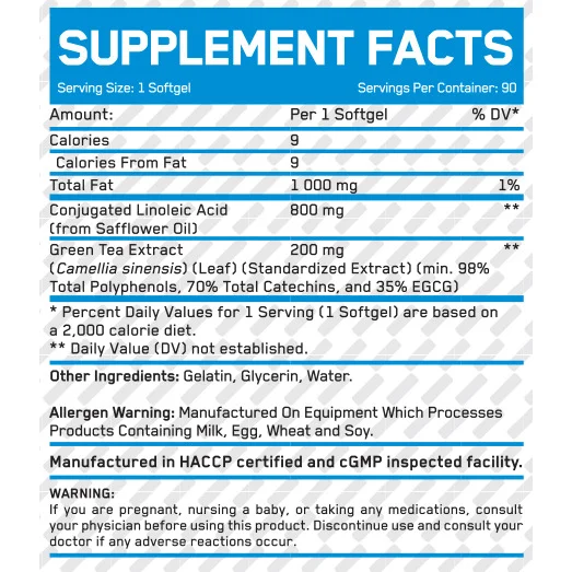 CLA + Green Tea / 90 Softgels (90 дози) - Everbuild