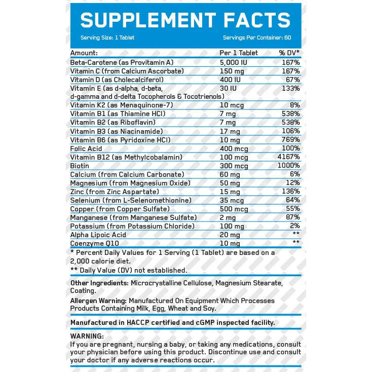 Vita Sport+ Multivitamins / 60 Tabs (60 дози) - Everbuild