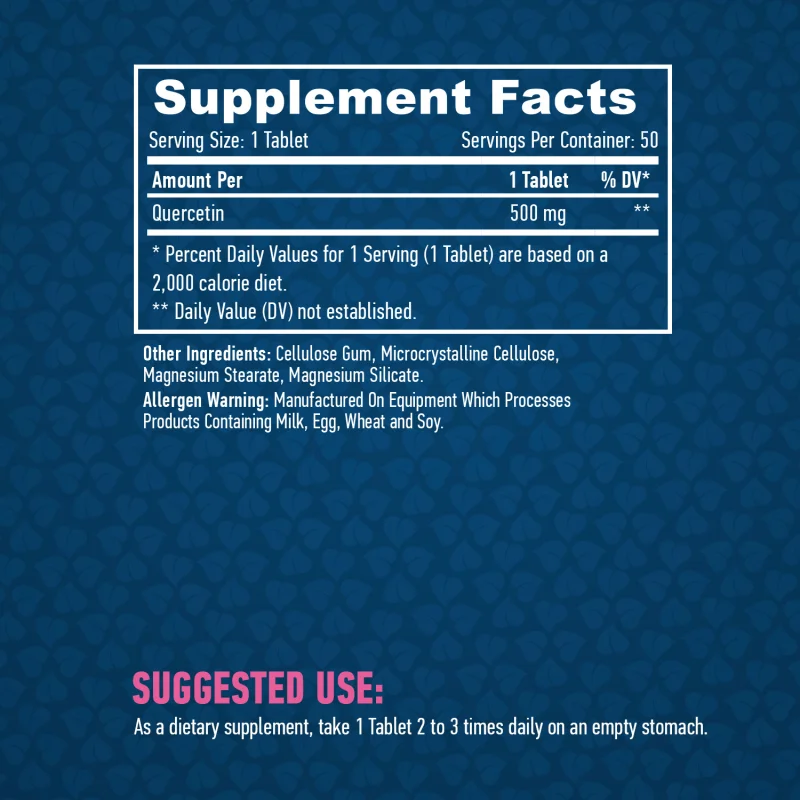 Quercetin 500 mg / 50 Tabs - Haya Labs