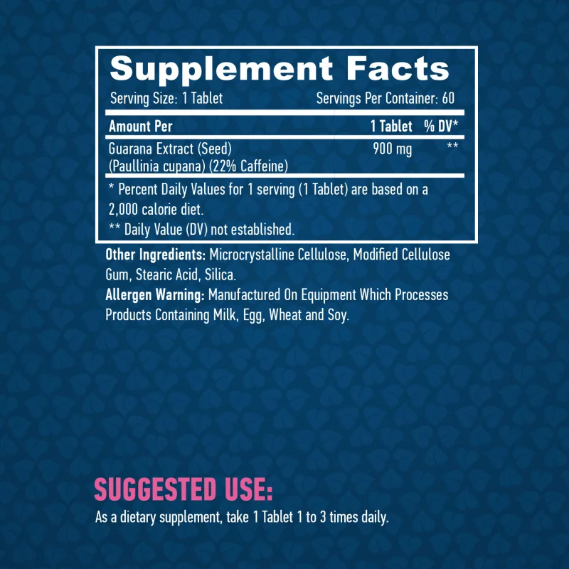 Guarana 900 mg / 60 Tabs - Haya Labs