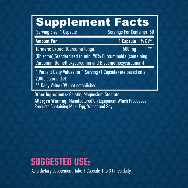 Curcumin /Turmeric Extract/ 500 mg / 60 Caps - Haya Labs