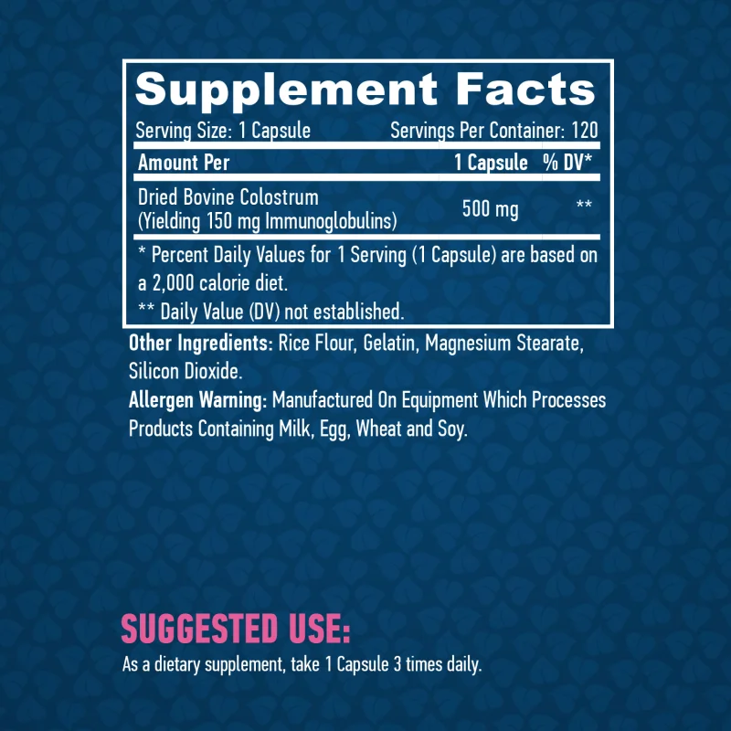 Colostrum 500 mg / 120 Caps - Haya Labs