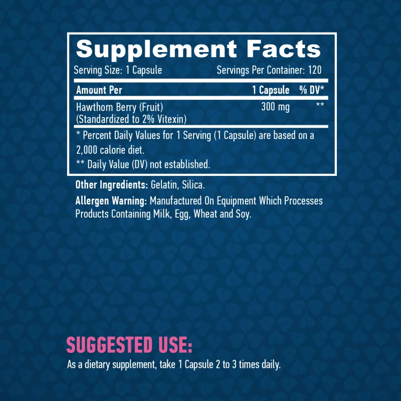 Hawthorn Berry 300 mg / 120 Caps - Haya Labs