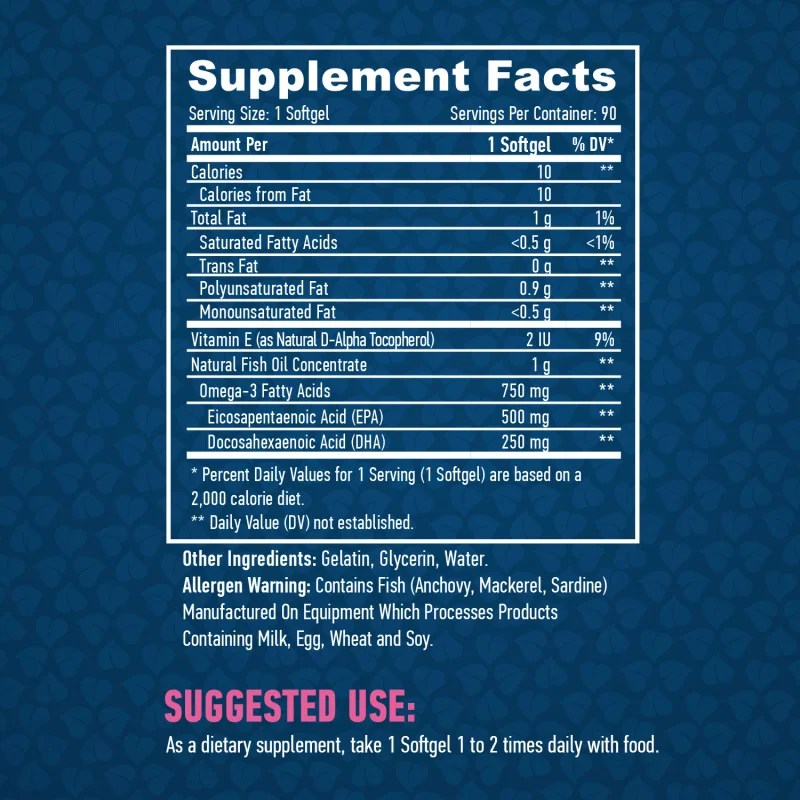 Ultra Omega 3 Fish Oil / 90 Softgels / 90g - Haya Labs