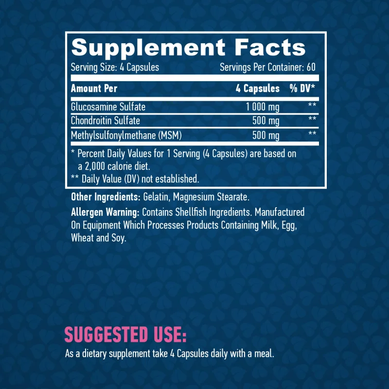 Glucosamine Chondroitin & MSM Complex / 240 Caps / 240g - Haya Labs
